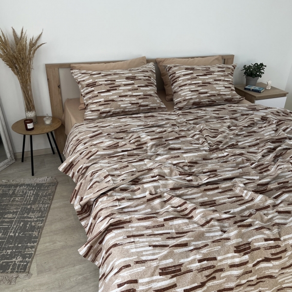 Ранфорс принт "Brown pattern"