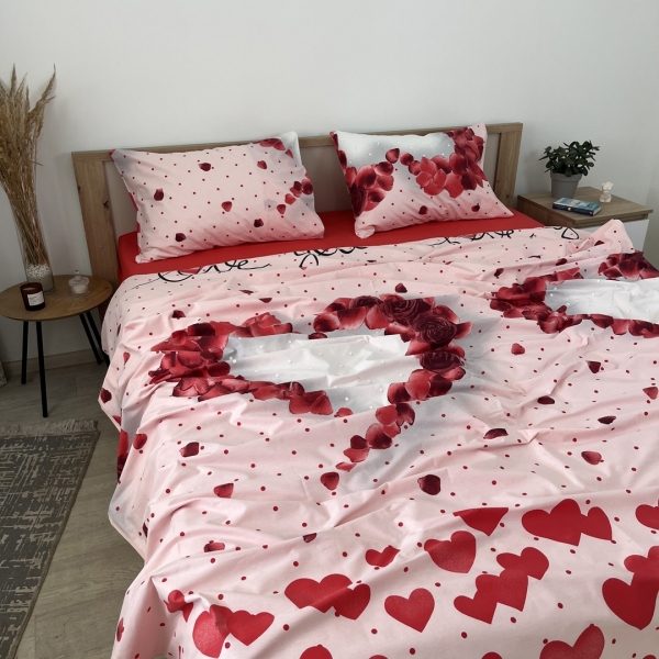Ранфорс принт "Pink Heart"