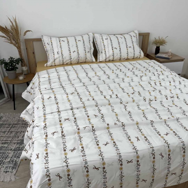 Ранфорс принт "Floral stripe"